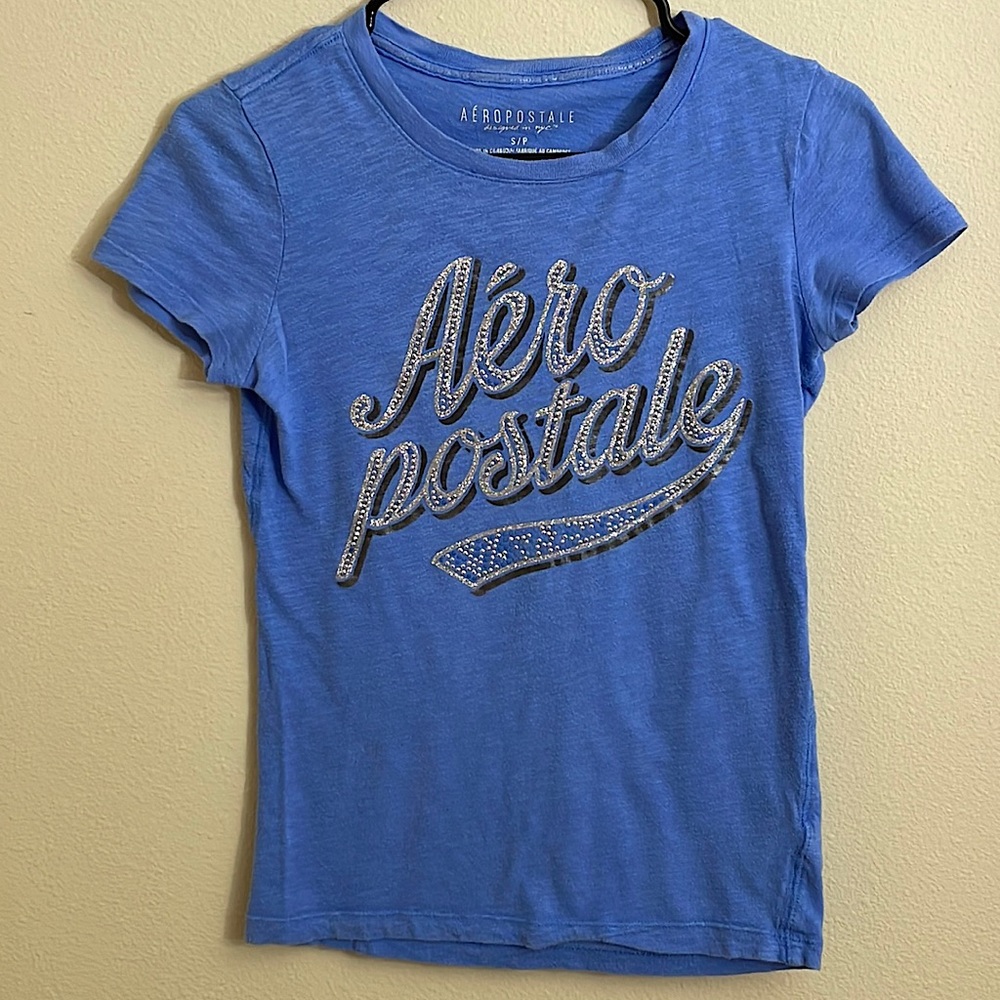 Aeropostale : small size top, blue color